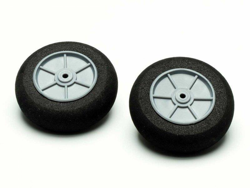 DeLuxe Räder für Flugmodelle 55mm (2), Moosgummireifen