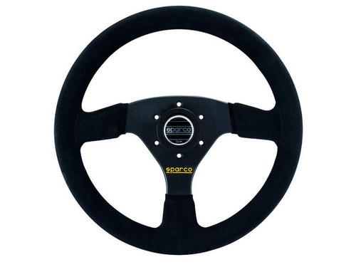 OMP OD/2005/NN Volante Sportivo 330 Mm – 3 Razze Anodizzate, Pelle Nera, Pulsante Clacson - 5