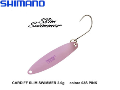 CARDIFF SLIM SWIMMER  SPOON  2,0 GR col. 03S PINK TROUT AREA SHIMANO JAPAN