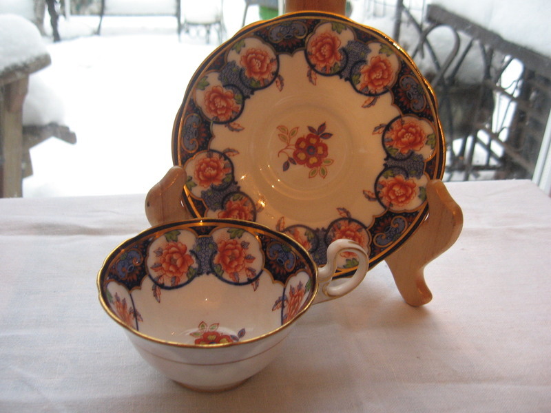 beautiful Cup Saucer porcelain AYNSLEY ENGLAND #A 4856