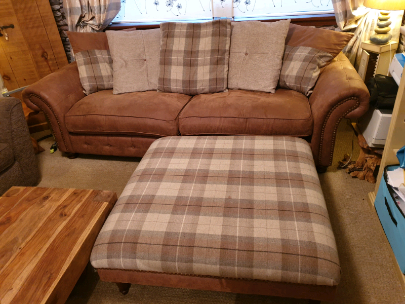 Dfs sofa for sale with foot stool in Southside, Glasgow Gumtree
