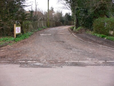 Photo 6x4 Junction in Elstead The junction is of the farm track and Hookl c2011