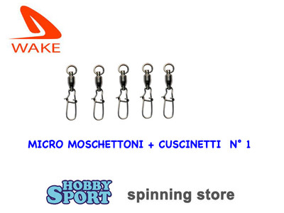 WAKE SNAP SIZE 1 MICRO MOSCHETTONI CON CUSCINETTI A SFERA ULTRA LIGHT SPINNING