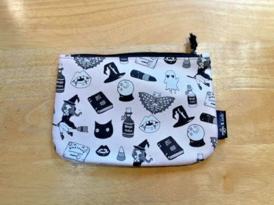 Ipsy X Valfre Make Up Bag Pink Black Magic Shimmer Halloween Witch Spooky Travel