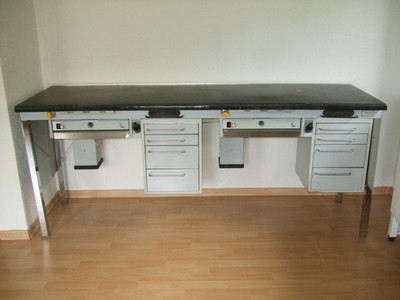 Kavo Doppel-Arbeitsplatz / Arbeitstisch mit Absaugung Generalüberholt
