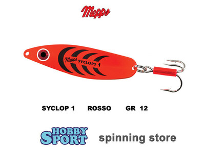 MEPPS SYCLOPS ONDULANTE SPOON   COLORE ROSSO 12 GR  SPINNING MARE LAGO  FIUME