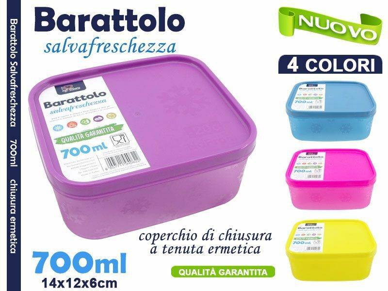Set 12 Contenitori Barattolo Salvafreschezza Alimenti Ermetico Freezer 700ml dfh