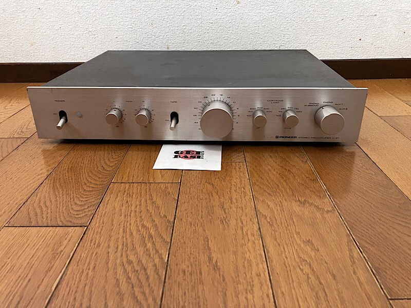 【通電OK】パイオニア　C-21 プリアンプ pioneer C-21｜PIONEER パイオニア C-21 シルバー ステレオプリアンプ