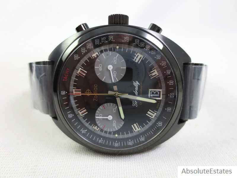 ZODIAC ZODIAC GRANDRALLLY QUARTZ BLACK STAINLESS STEEL MENS WATCH ZO9608