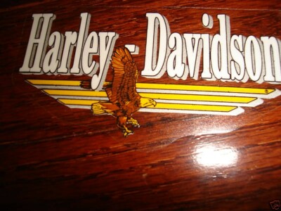HARLEY DAVIDSON VINTAGE MED EAGLE DECAL LOGO 8'' X 4'' (INSIDE) NEW