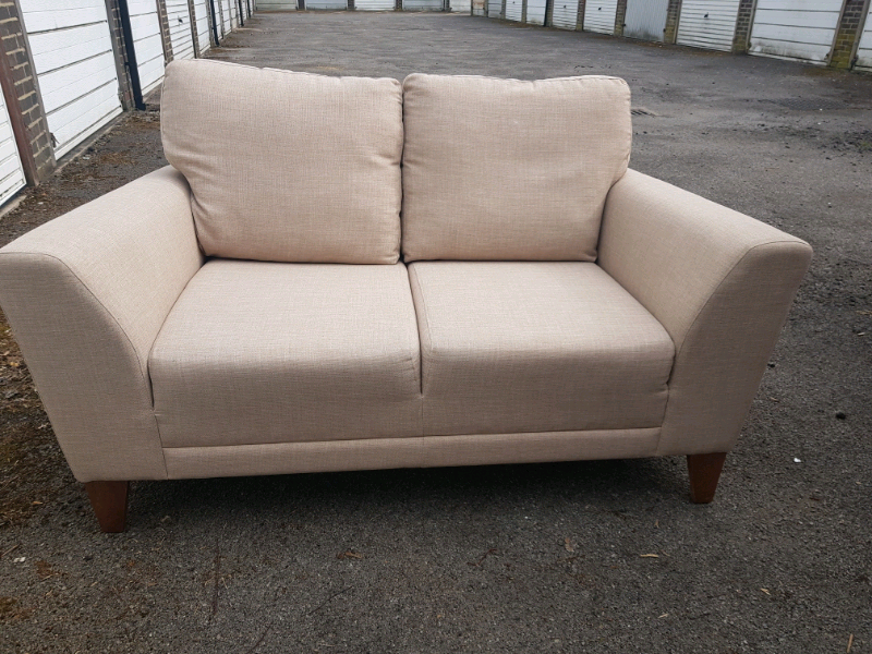 Two seater modern cream sofa in lovely condition in Newcastleunder