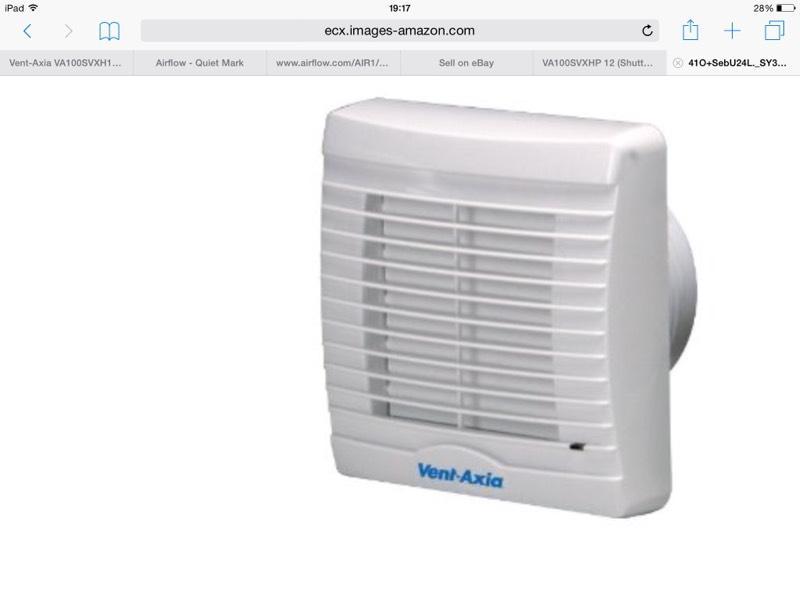 Bathroom Fan Vent Axia VA100 MST SVXH , extra low voltage in Llandaff