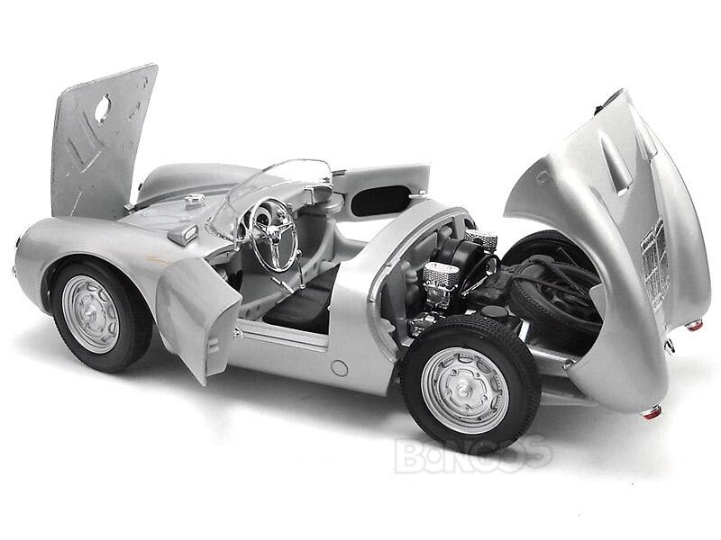 ミニカー Porsche 550 Spyder Majorette 1955 Porsche 550 Spyder Metallic Silver 1:64 in