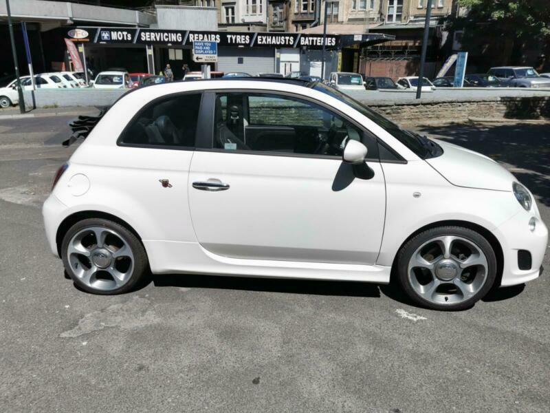 2012 White Fiat 500C convertible 1.4 T-Jet Abarth with 61,000 miles | in Bournemouth, Dorset