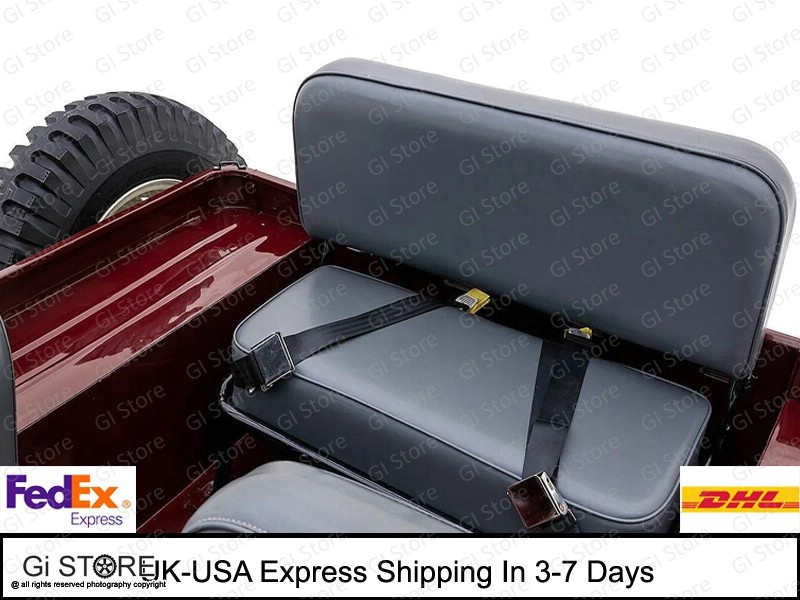 COMPLETE SEAT CUSHION SET FOR JEEP CJ2A CJ3A CJ3B - Grey