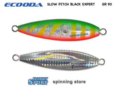 SLOW PITCH BLACK EXPERT ECOODA 90 GR  COLORE E4 JAMAICA  PESCA MARE BARCA