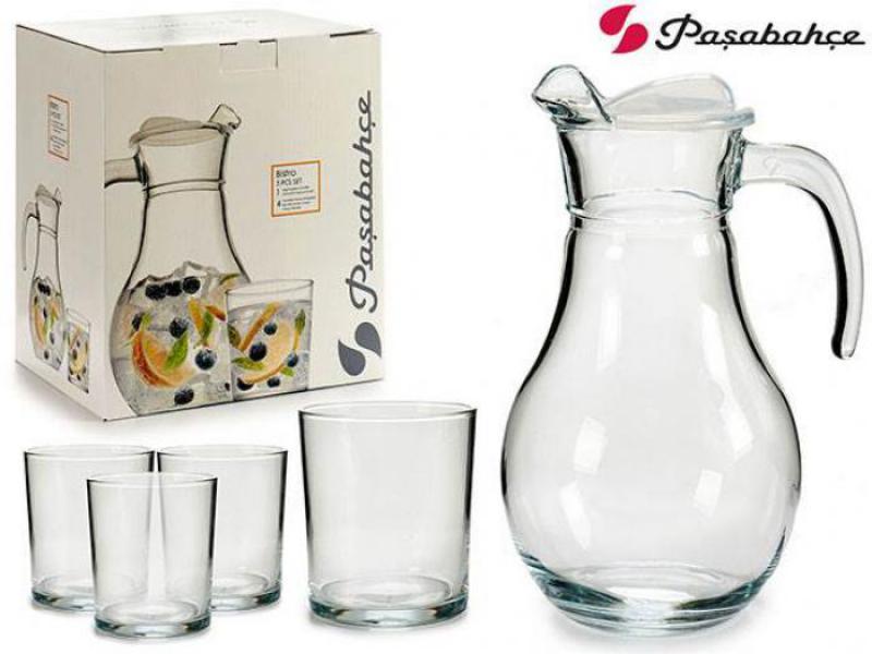 Caraffa Giara Da 1,8Lt Con Servizio Set 4 Bicchieri Vetro idea