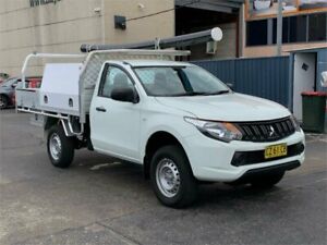 2018 Mitsubishi Triton MQ MY18 GLX White 5 Speed Automatic Cab Chassis Revesby Bankstown Area Preview