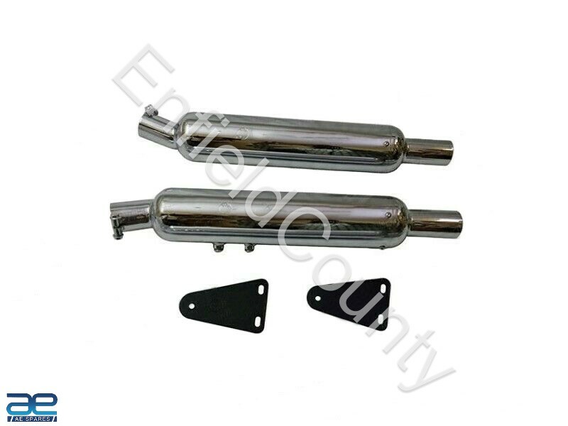 For Royal Enfield Twins Interceptor 650 cc AEW Exhaust Muffler Silencer Pair  