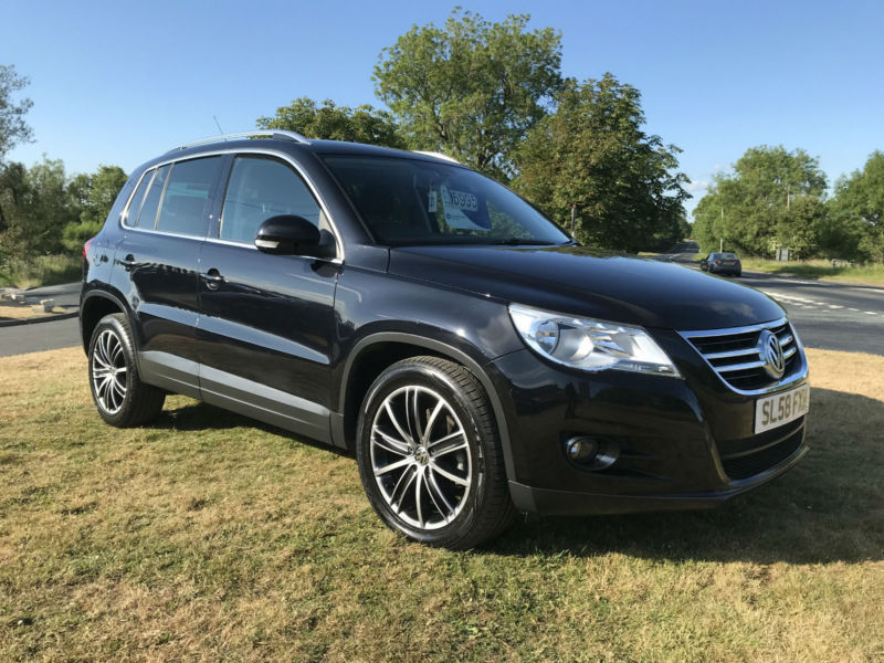VW TIGUAN 2.0 TDI SPORT 4-MOTION 4X4 BLACK 2 OWNERS FSH INCLUDING