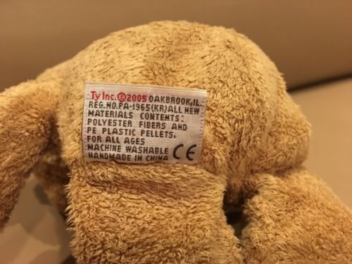 TY Pluffies Beary Merry Christmas Brown Plaid Bear 2005 Plush Stuffed Animal Toy