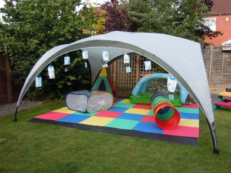 Coleman event shelter includes all side panels and ground sheet in