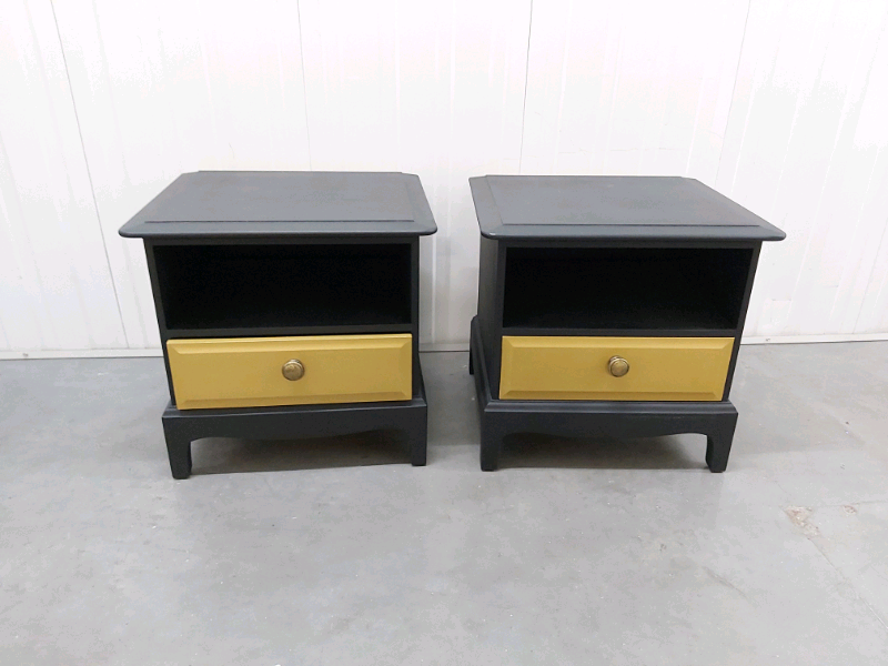 Free Delivery Pair Of Stag Bedside Cabinets Upcycled In