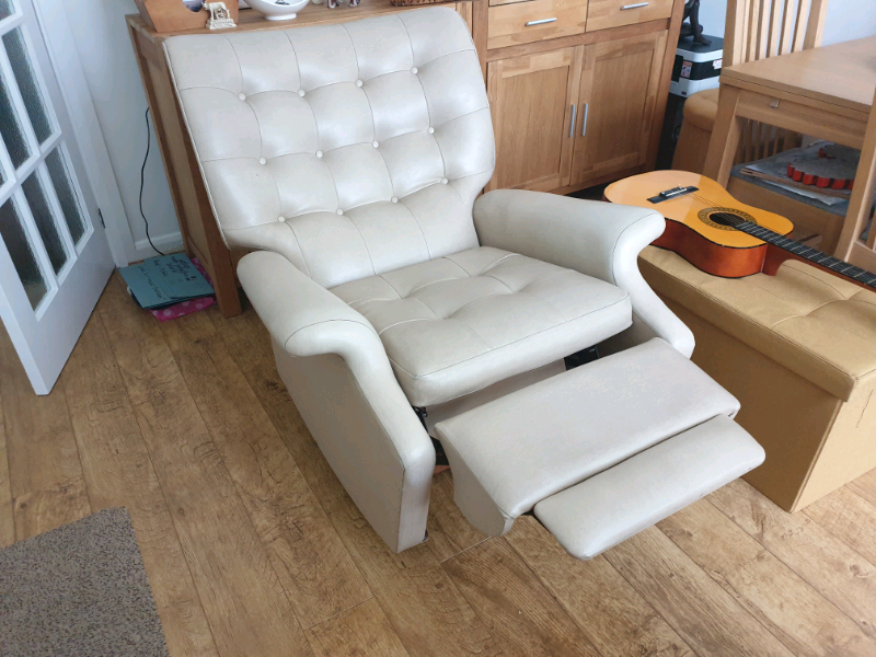 Retro vinyl 1960 rocking recliner chair in StokeonTrent