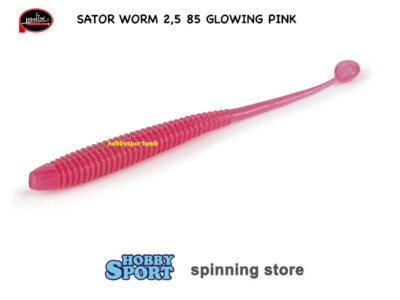 MOLIX SATOR WORM 2,5" COL 85 GLOWING PINK SPINNING ROCK FISHING PERSICO 15 PZ