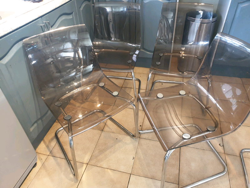 Ikea tobias clear dining chairs in Arnold, Nottinghamshire Gumtree