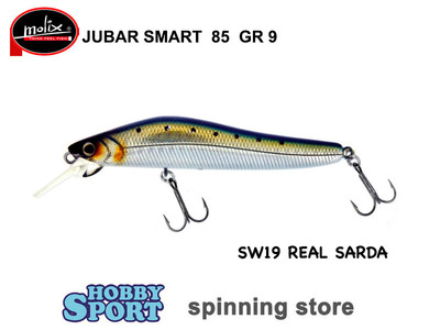 MOLIX JUBAR SMART SP 85 COL SW 19 REAL SARDA  9 GR  SUSPENDING 8,5 CM SPINNING