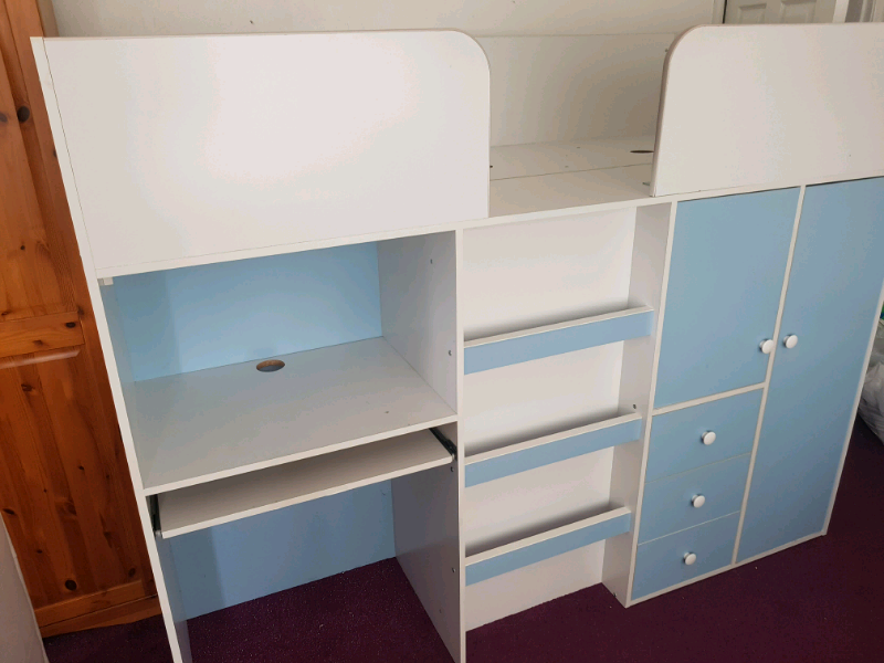 Blue And White Single Cabin Bed In Mansfield Nottinghamshire