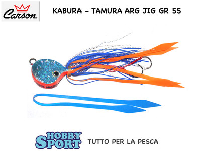 ESCA ARTIFICIALE KABURA CARSON TAMURA ARG JIG - 55 gr   Col. BLUE SILVER ORANGE