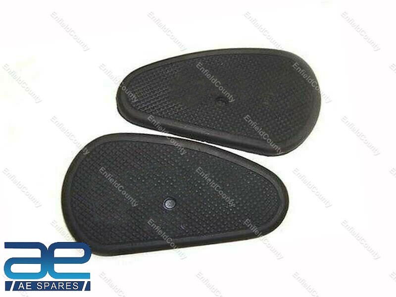 For Royal Enfield Black Rubber Petrol Fuel Tank Knee Pad 