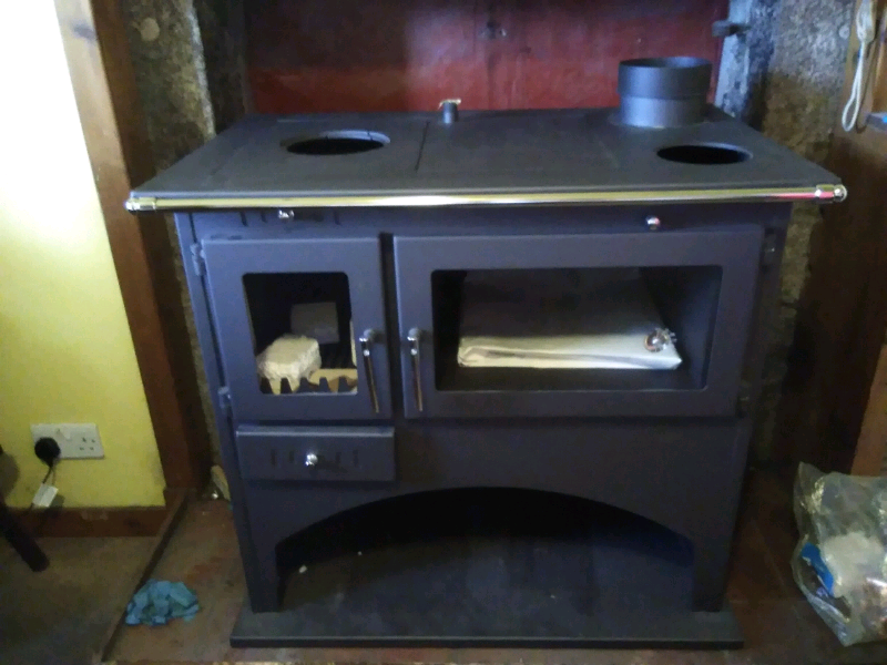 Milan Solid Fuel / Wood Burning Stove / Oven with Back Boiler in