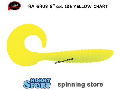 MOLIX RA GRUB 8'' COLORE 126 YELLOW CHART SILICONICO X LUCCIO CONF BLISTER 2 PZ