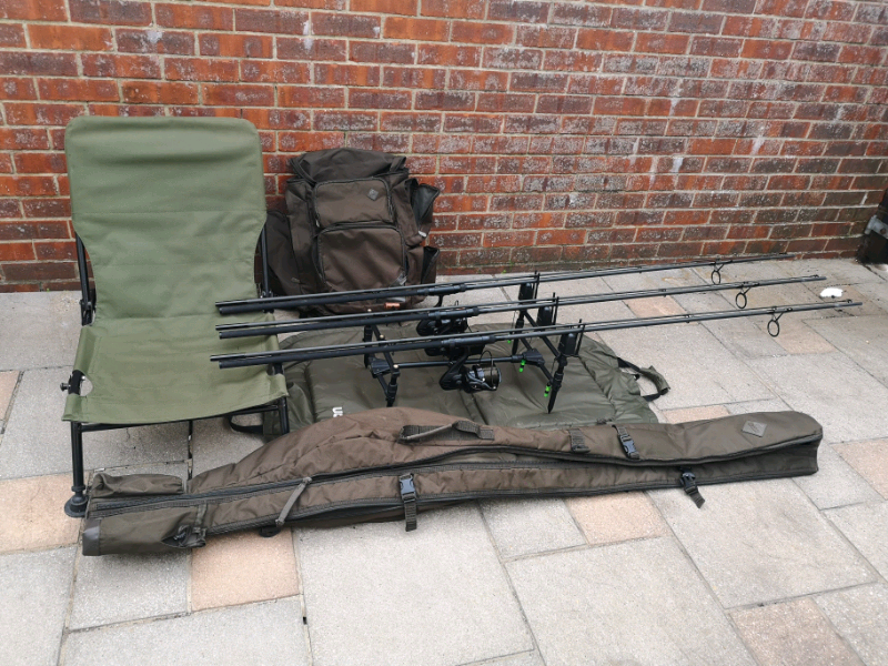 Carp fishing tackle (3 rod setup) - $ 86