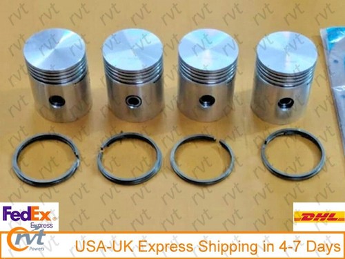 Pistons/4+RINGS for 1941-1973 Willys Jeep 134 L & F -head-Standard Size