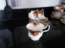 Cup saucer and plate old country rose