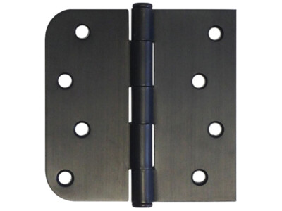 Oil Rubbed Bronze 4'' Half Square Straight Half Round 5/8'' Corner Door Hinges