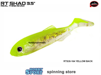 MOLIX RT SHAD 3,5" COLORE 164 YELLOW BACK GOLD FLK  5 PZ SPINNING BLACK BASS