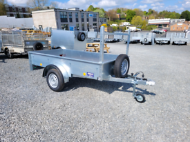 Broniss 8x4ft galvanised car trailer single wheel ladder rack