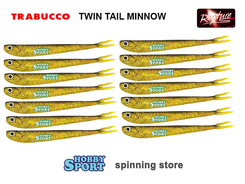 RAPTURE 2.1/2 TWIN TAIL MINNOW SILICONICO COL. GM GOLDEN CONF 14 PZ - SPINNING