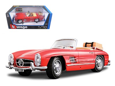 1957 Mercedes 300SL Touring Convertible Red 1:18 Diecast Model 12049r
