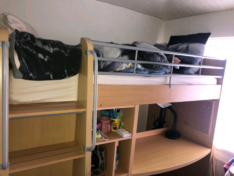 Single Loft Bed With Desk Underneath In Sandwell West Midlands