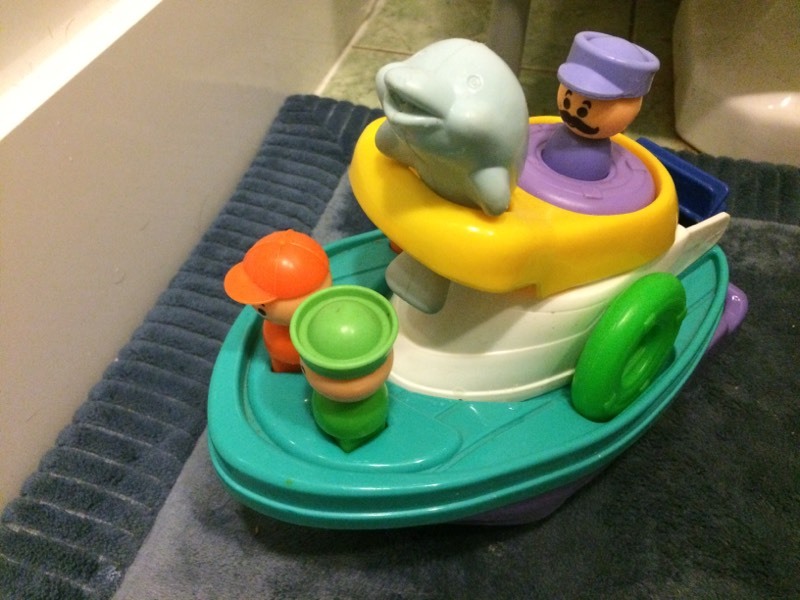 John Lewis Baby Bath Toy BOAT shape sorting, floating, stacking in