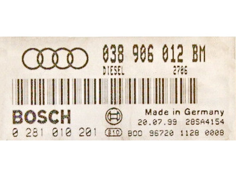 Ecu Engine Control Unit Audi A4 1.9tdi 038906012bm 0281010201 Edc15vm+