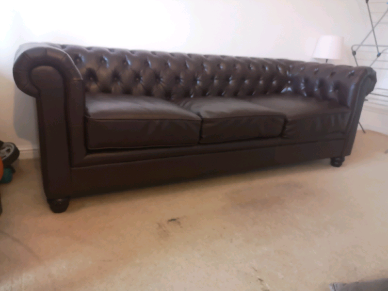 Chesterfield sofa real leather in Consett, County Durham Gumtree