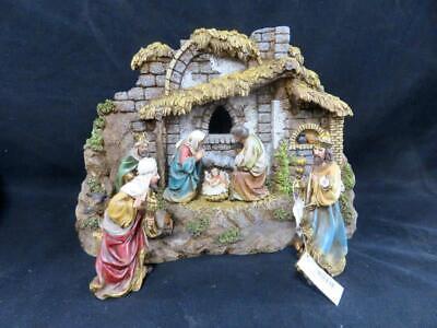 Nice 8 pc. Nativity Set by Roman - Creche, 3 Kings, Camel, & Holy Family