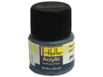 Heller - 96 BLEU RAF MAT blue matt peinture acrylique 12ml réf. 9096